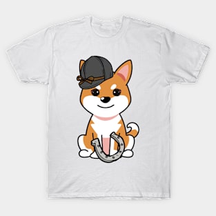 Funny orange dog is ready to ride a horse T-Shirt